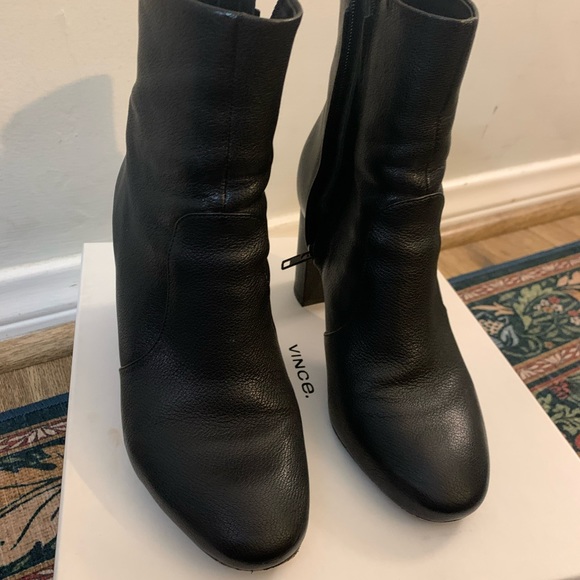 Vince Brannen Black Leather Booties - Picture 2 of 5